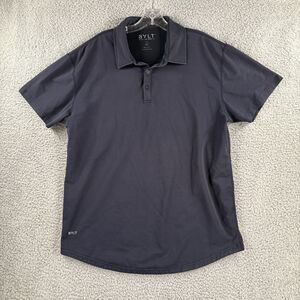 BYLT Men's Lux Premium Basics Navy Short Sleeve Polo Shirt Size XL Extra Large